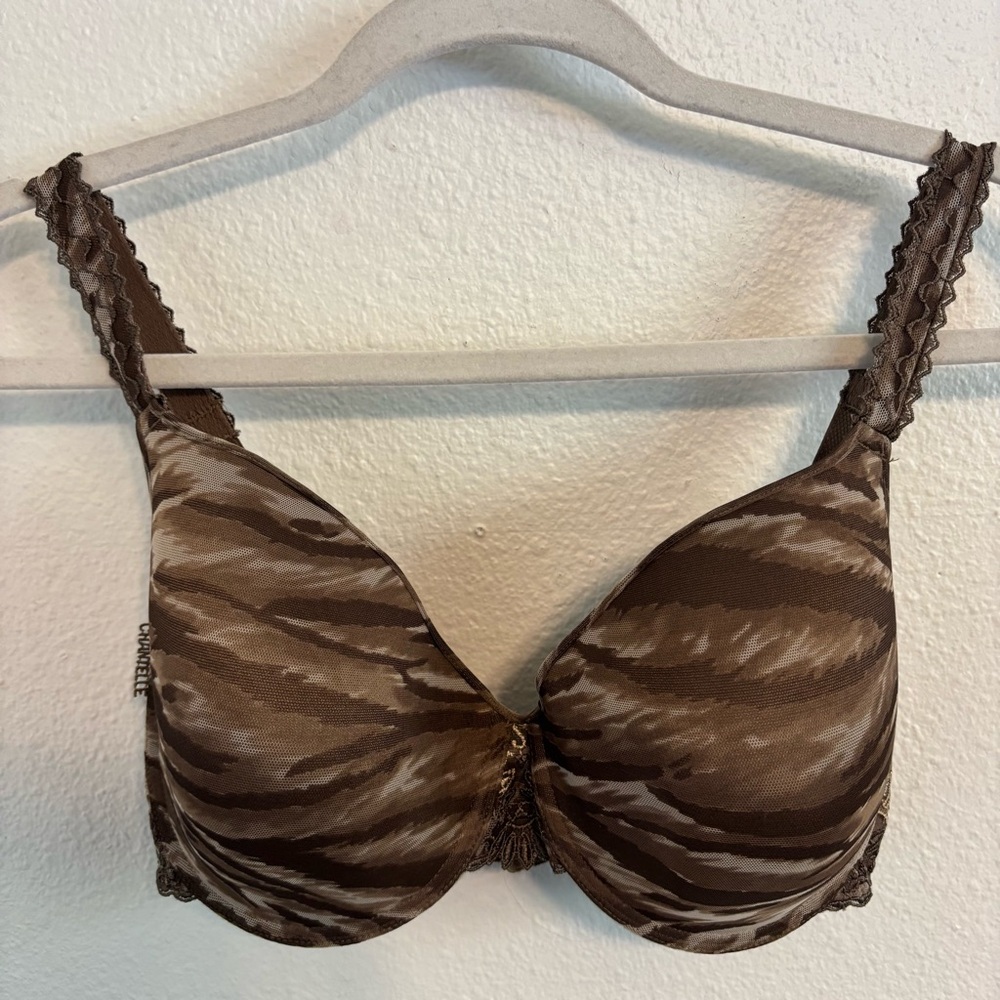CHANTELLE Luxurious Camouflage Bra,Size 34 DDD Padded with Wires wimsy goth